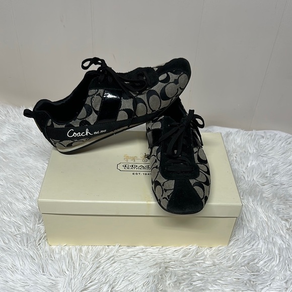 Coach Black and Gray Sneakers Athletic-Inspired Design - Picture 1 of 10